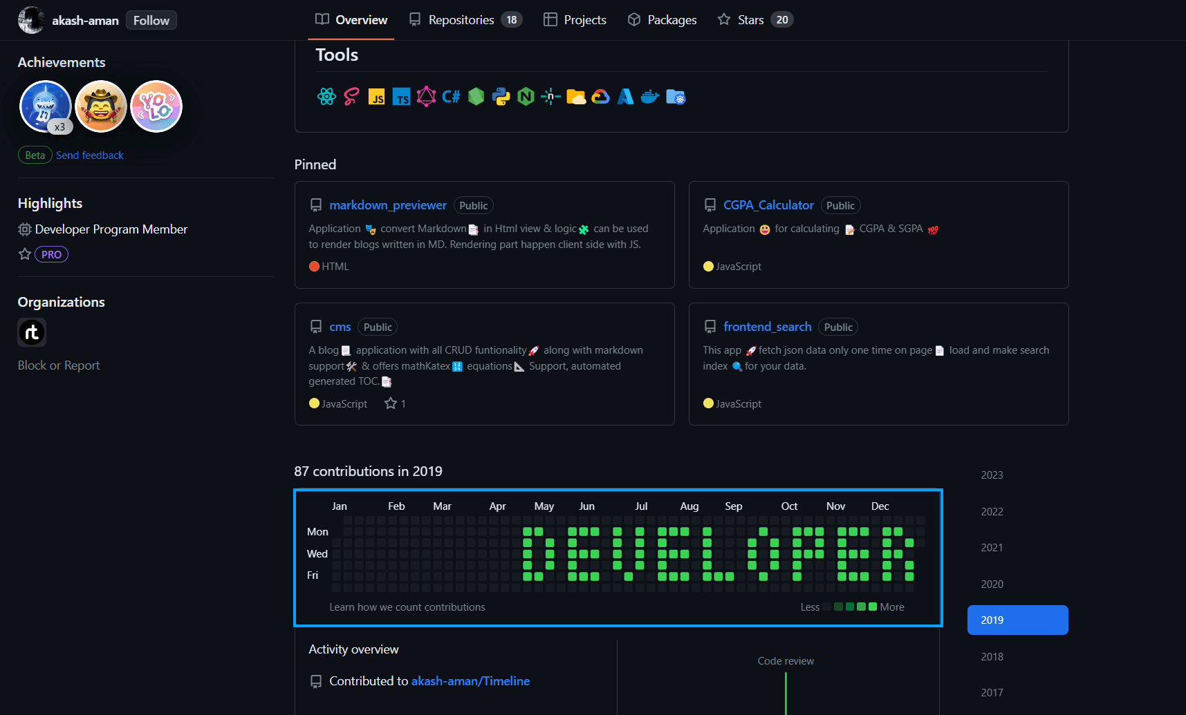 GitHub TimeLine Pattern Generator